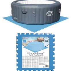 Piscine & Spa-vidaXL Bestway Protecteurs de sols de piscine 8 pcs bleu 58220