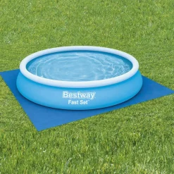vidaXL Bestway Tapis de sol pour piscine Flowclear 396x396 cm