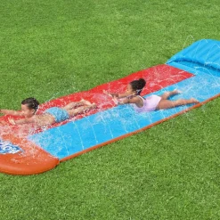 vidaXL Bestway Toboggan aquatique H2OGO Tsunami Splash Ramp Toboggan double