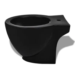Plomberie-vidaXL Bidet rond à poser en céramique sanitaire noir