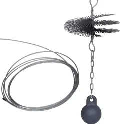 vidaXL Brosse ronde pour cheminée Dia. 15 cm