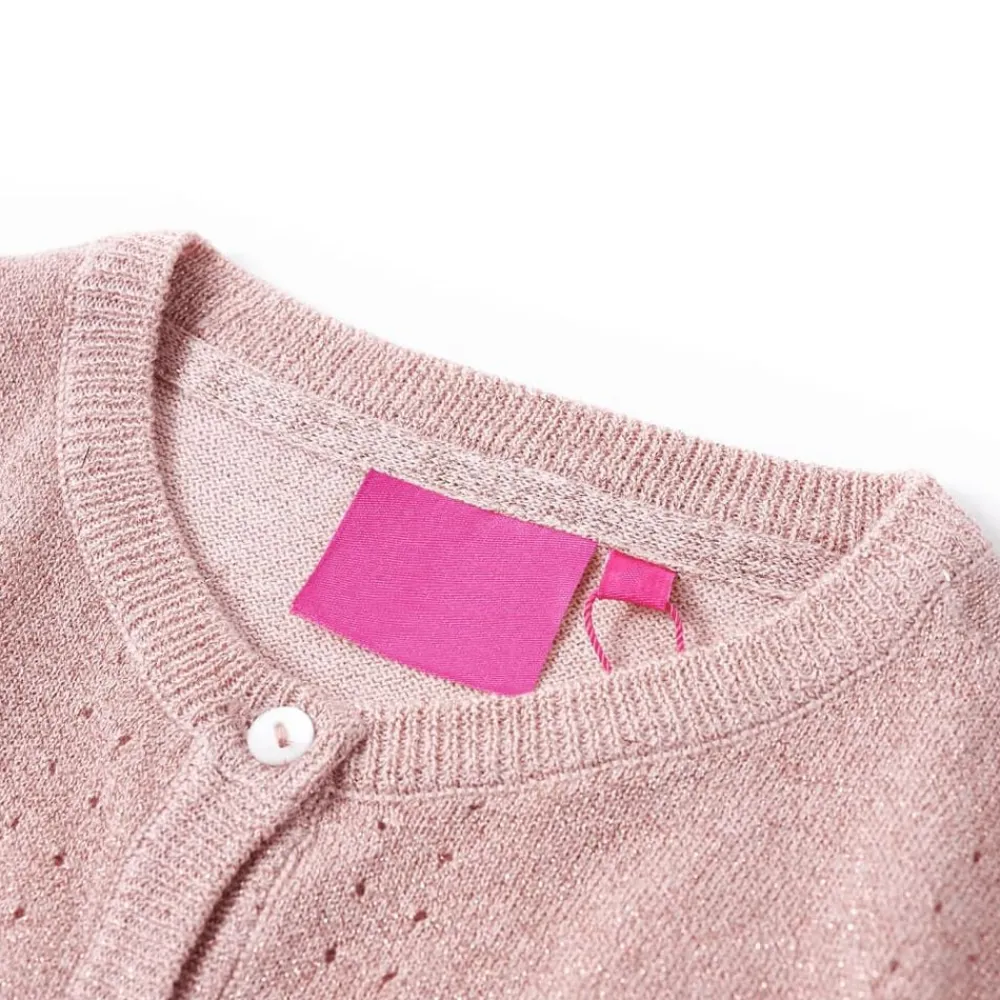 Vêtements & Accessoires-vidaXL Cardigan pour enfants tricoté doux 92 Rose