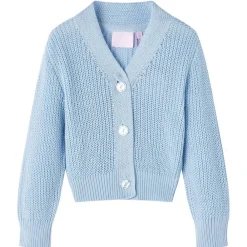vidaXL Cardigan pour enfants tricoté bleu 92