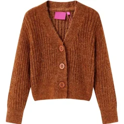 Vêtements & Accessoires-vidaXL Cardigan pour enfants tricoté 92 Cognac