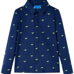 Vêtements & Accessoires-vidaXL Chemise pour enfants bleu marine 92