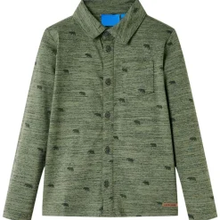 vidaXL Chemise pour enfants kaki mélangé 104