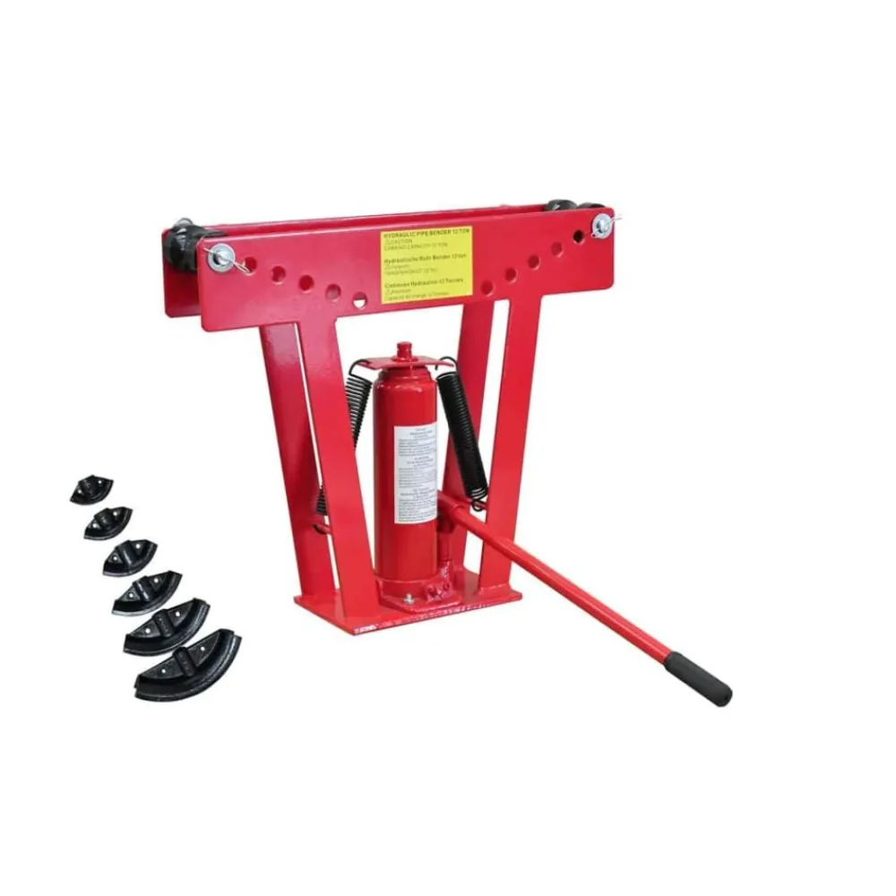 Outils-vidaXL Cintreuse-Presse à cintrer hydraulique 12 T + 6 matrices