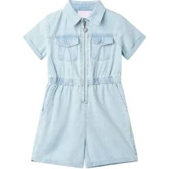 Vêtements & Accessoires-vidaXL Combinaison enfants avec manches courtes bleu doux 92