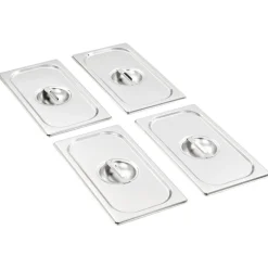 Arts De La Table & Arts Culinaires-vidaXL Couvercles de plateau 4 pcs GN 1/3 Acier inoxydable