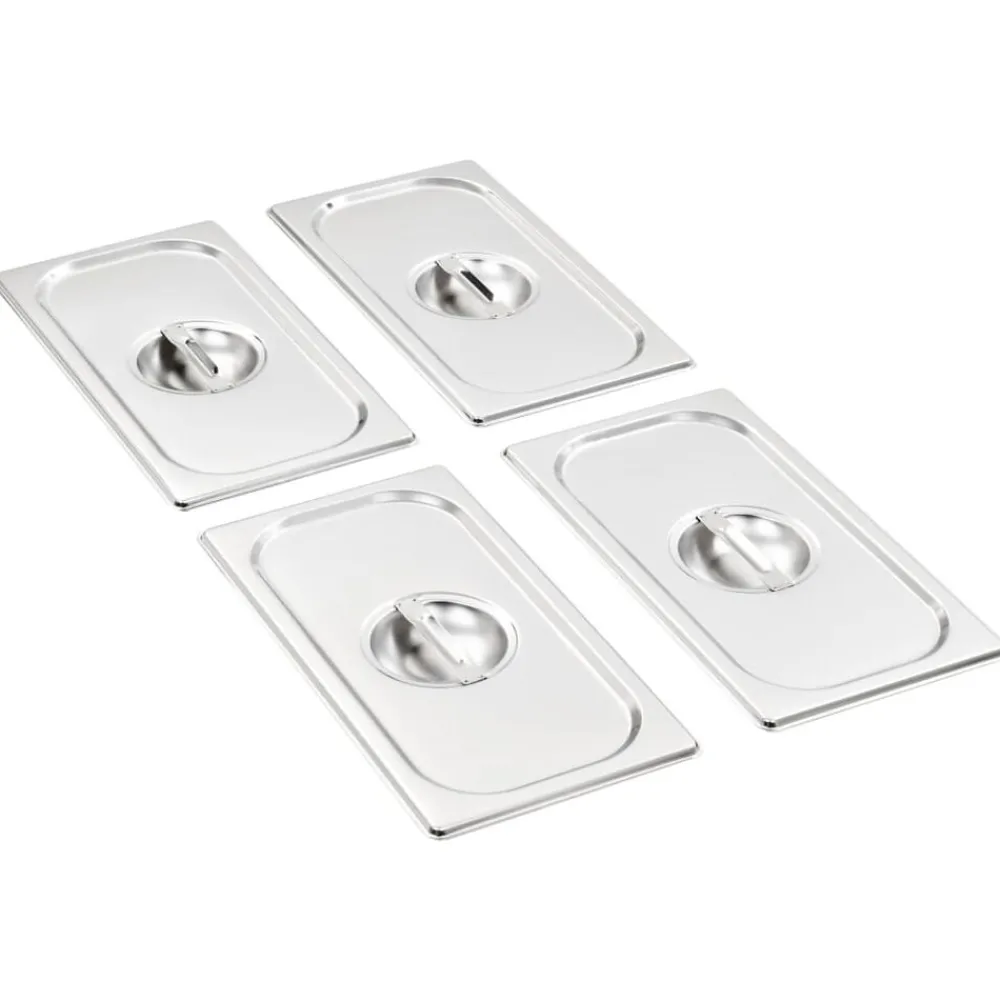 Arts De La Table & Arts Culinaires-vidaXL Couvercles de plateau 4 pcs GN 1/3 Acier inoxydable