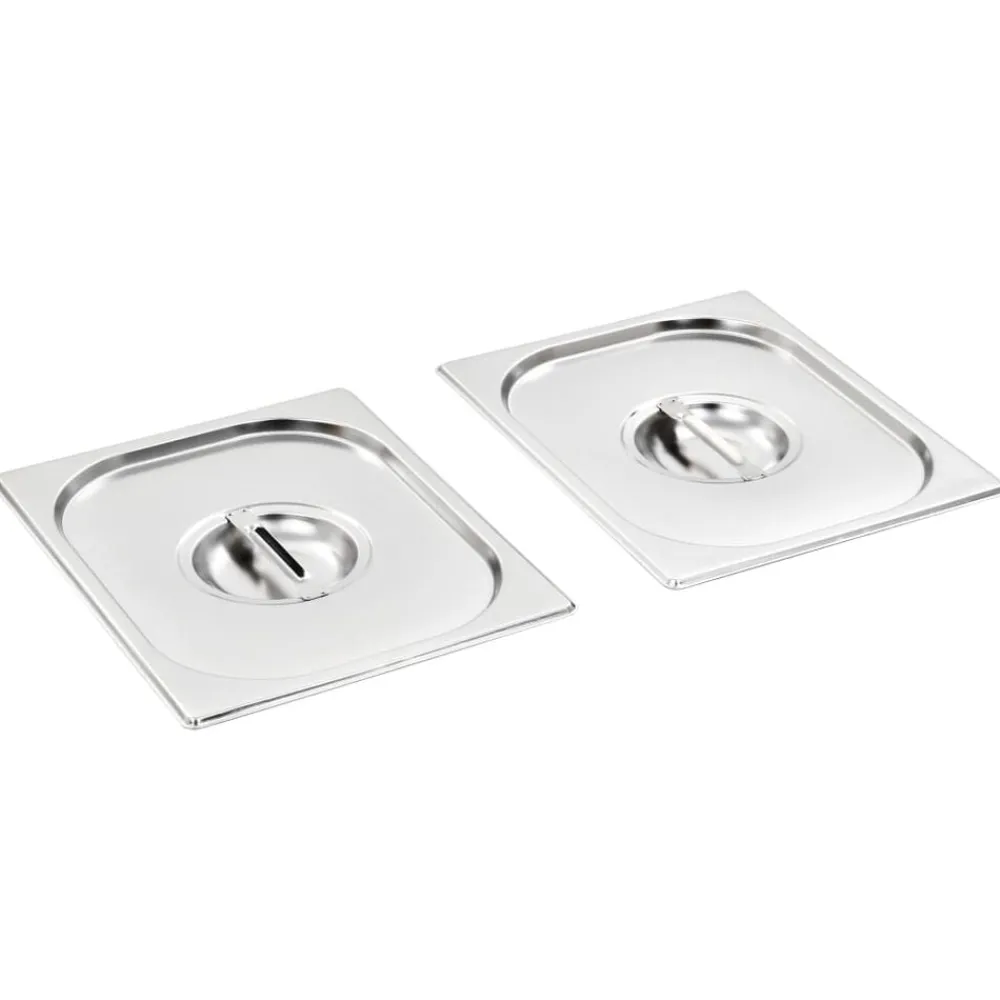 Arts De La Table & Arts Culinaires-vidaXL Couvercles de plateau 2 pcs GN 1/2 Acier inoxydable