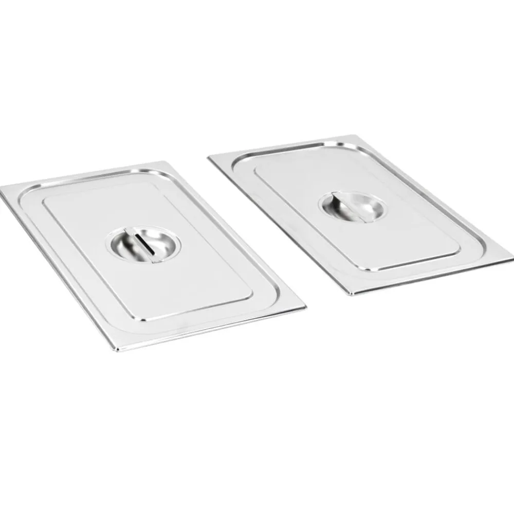 Arts De La Table & Arts Culinaires-vidaXL Couvercles de plateau 2 pcs GN 1/1 Acier inoxydable