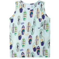 Vêtements & Accessoires-vidaXL Débardeur enfant bleu doux mélangé 104