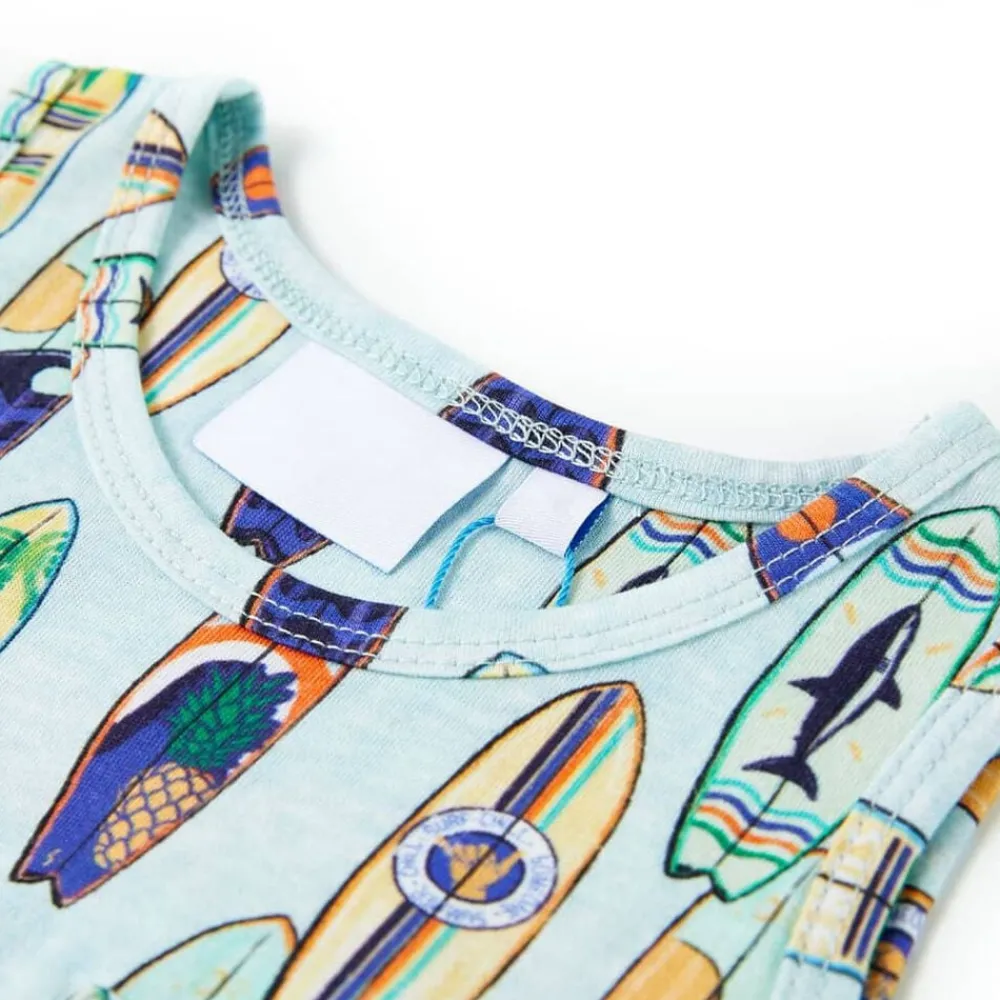 Vêtements & Accessoires-vidaXL Débardeur enfant bleu doux mélangé 104