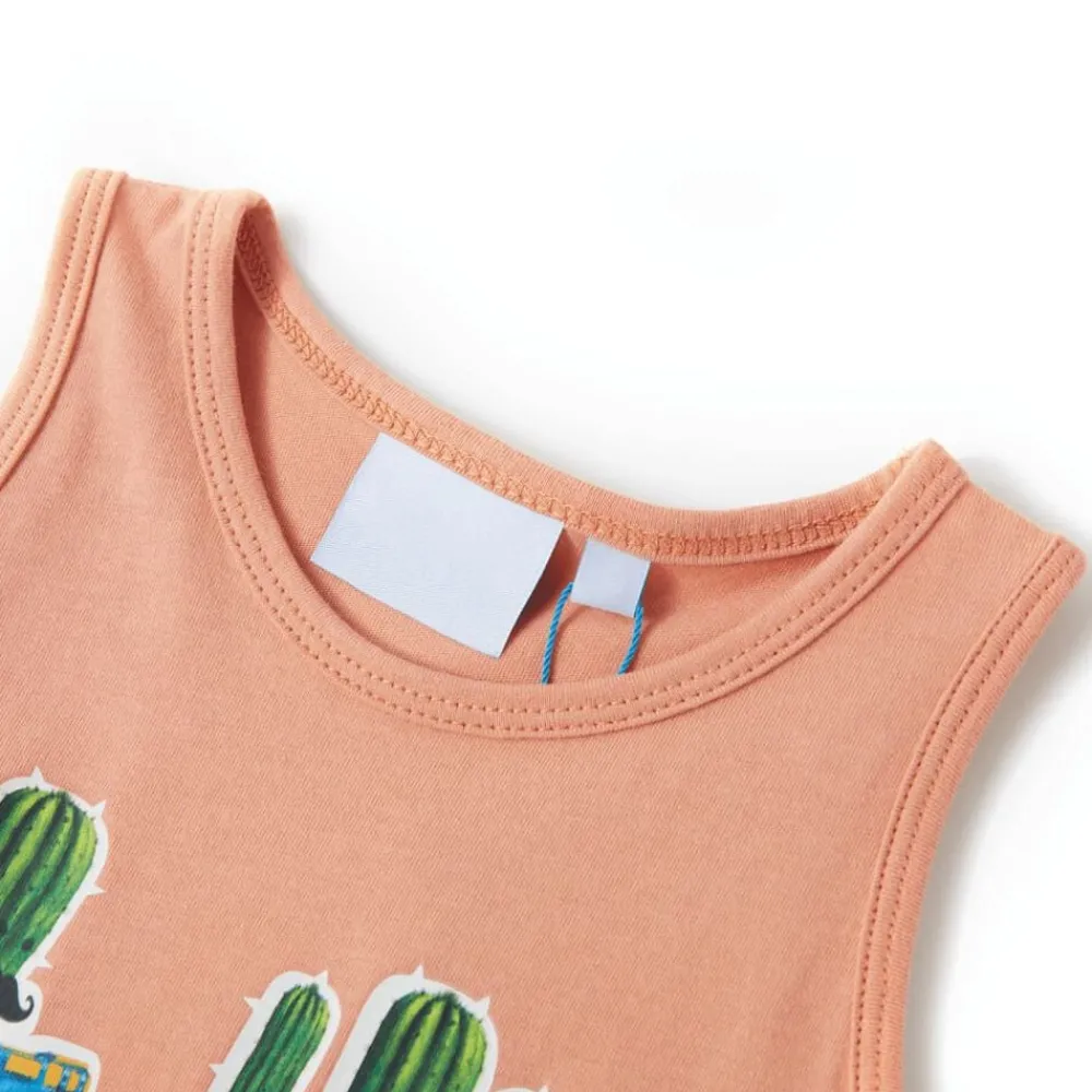 Vêtements & Accessoires-vidaXL Débardeur enfant clair 128 Orange