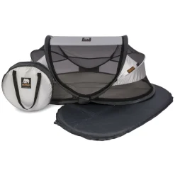 Mobilier Pour Bébés & Tout-Petits-vidaXL DERYAN Lit d'enfant de voyage avec moustiquaire Luxe é Argent