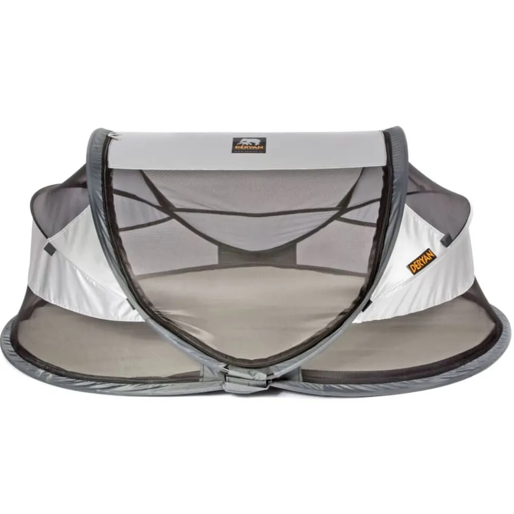 Mobilier Pour Bébés & Tout-Petits-vidaXL DERYAN Lit d'enfant de voyage avec moustiquaire Luxe é Argent
