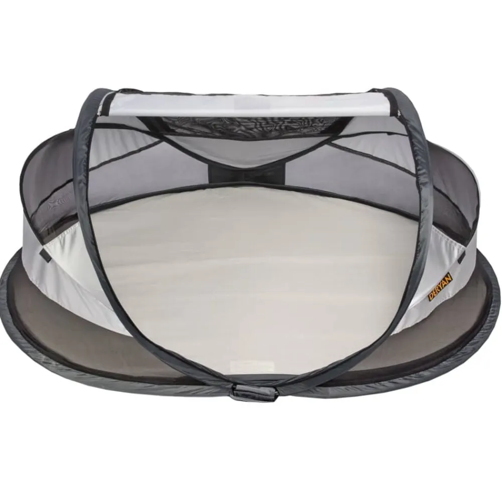Mobilier Pour Bébés & Tout-Petits-vidaXL DERYAN Lit d'enfant de voyage avec moustiquaire Luxe é Argent