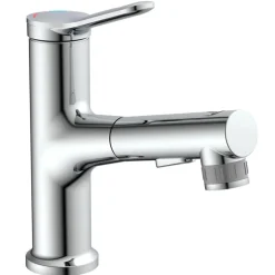 Plomberie-vidaXL EISL Mitigeur de lavabo VARIABILE avec douchette extractible chrome