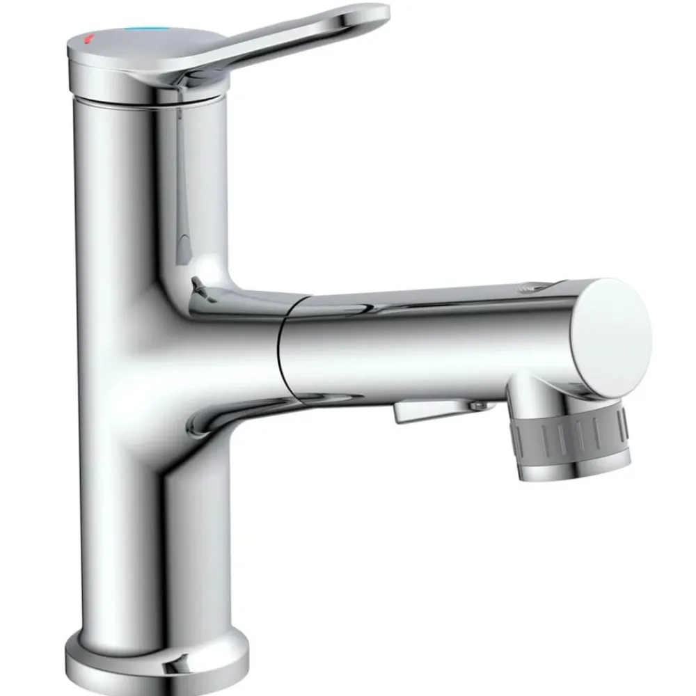 Plomberie-vidaXL EISL Mitigeur de lavabo VARIABILE avec douchette extractible chrome