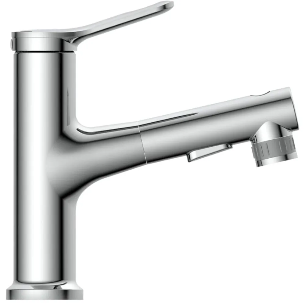 Plomberie-vidaXL EISL Mitigeur de lavabo VARIABILE avec douchette extractible chrome