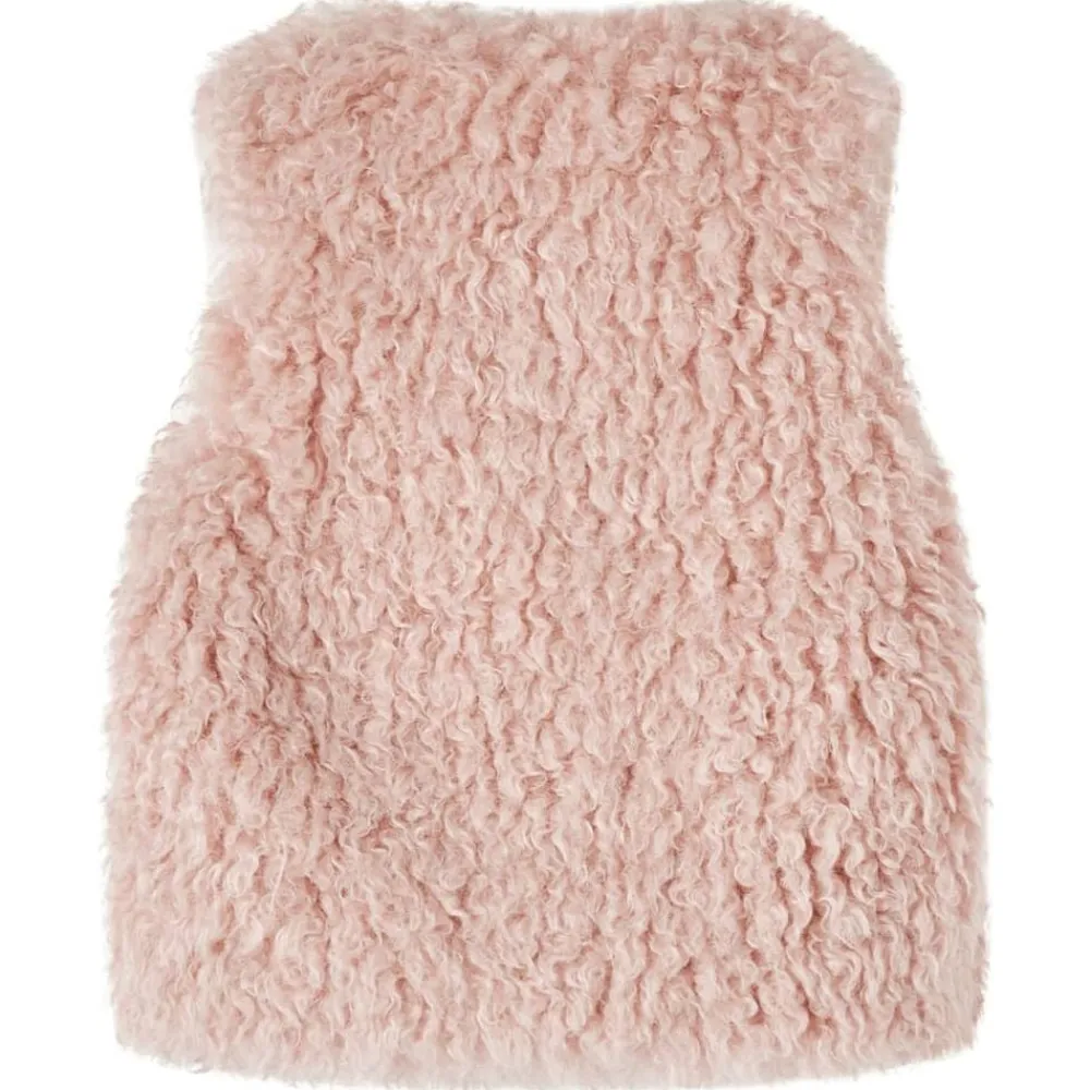 Vêtements & Accessoires-vidaXL Gilet pour enfants fausse fourrure rose clair 92