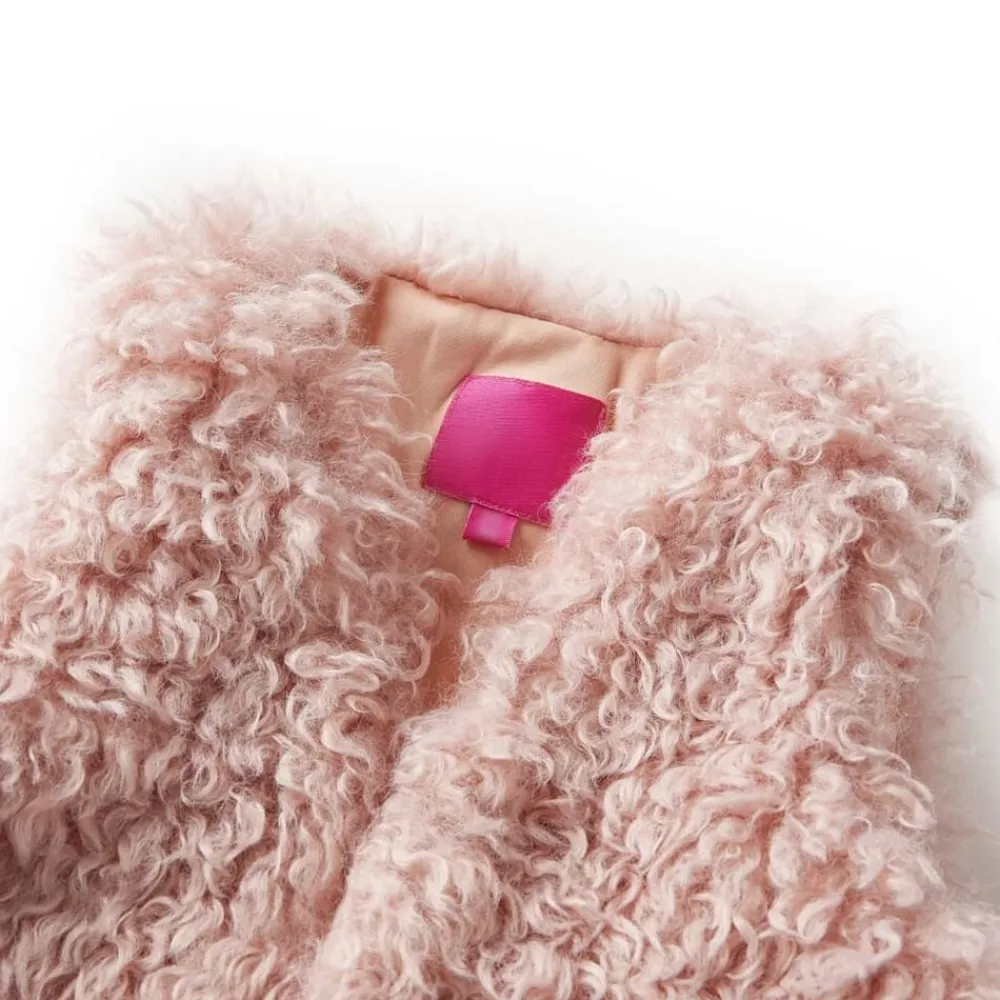Vêtements & Accessoires-vidaXL Gilet pour enfants fausse fourrure rose clair 92