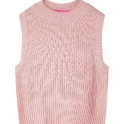 vidaXL Gilet pull-over tricoté pour enfants rose clair 92
