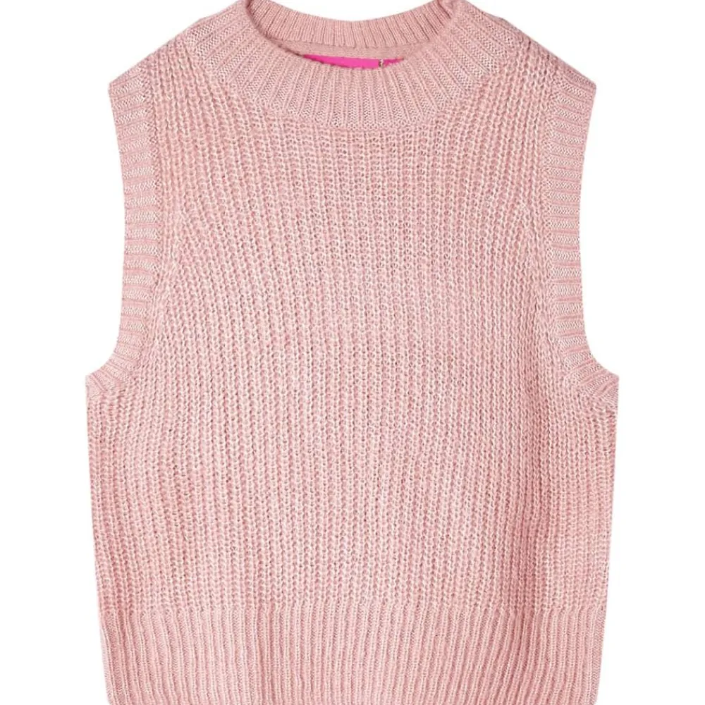 vidaXL Gilet pull-over tricoté pour enfants rose clair 92