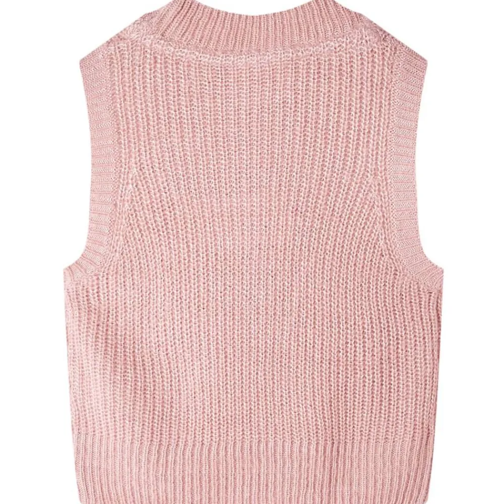vidaXL Gilet pull-over tricoté pour enfants rose clair 92