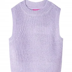 Vêtements & Accessoires-vidaXL Gilet pull-over tricoté pour enfants lilas clair 92