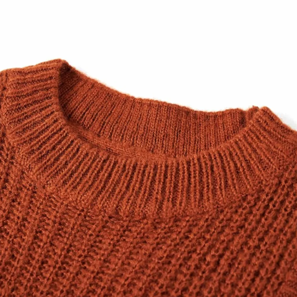 vidaXL Gilet pull-over tricoté pour enfants cognac 92