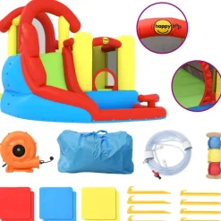 Jeux De Plein Air-vidaXL Happy Hop Château gonflable avec toboggan et piscine 280x319x211 cm