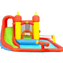 Jeux De Plein Air-vidaXL Happy Hop Château gonflable avec toboggan et piscine 410x385x220cm PVC