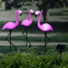 Luminaires-vidaXL HI Pieu de jardin solaire à LED Flamant rose 3 pcs