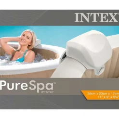 vidaXL Intex Appui-tête de spa Premium PureSpa Blanc 28x23x17 cm Mousse