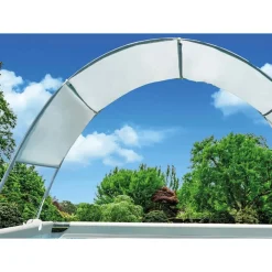 Piscine & Spa-vidaXL Intex Auvent pour piscine Gris clair