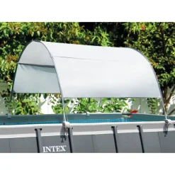 Piscine & Spa-vidaXL Intex Auvent pour piscine Gris clair