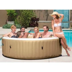 Piscine & Spa-vidaXL Intex Baignoire de massage à bulles ronde PureSpa 216x71cm 6 personnes