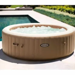Piscine & Spa-vidaXL Intex Baignoire de massage à bulles ronde PureSpa 216x71cm 6 personnes