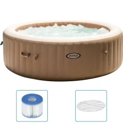 vidaXL Intex Baignoire de massage à bulles ronde PureSpa 216x71cm 6 personnes