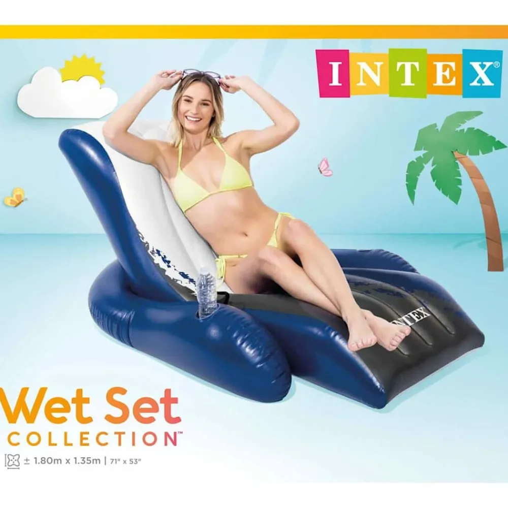 Piscine & Spa-vidaXL Intex Chaise longue flottante 180 x 135 cm 58868EU
