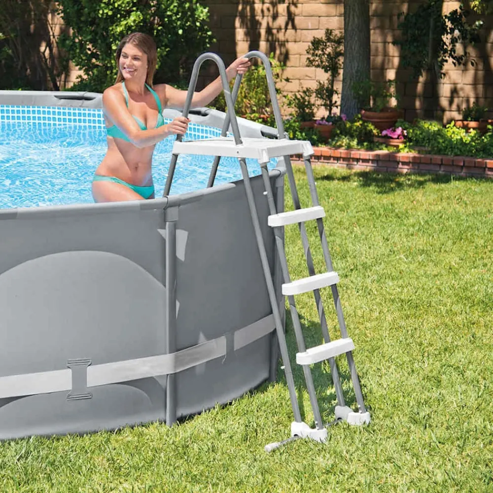 vidaXL Intex Échelle de sécurité pour piscine à 4 marches 122 cm