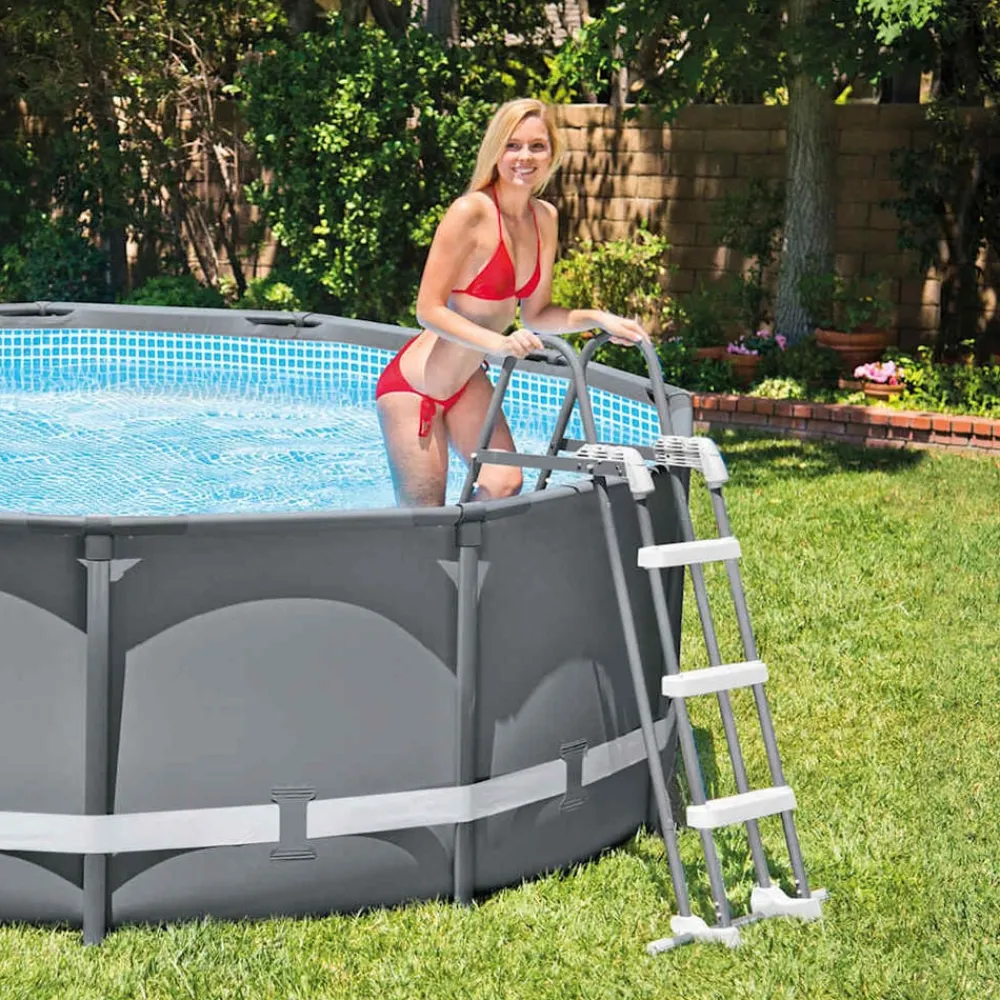 Piscine & Spa-vidaXL Intex Échelle de sécurité pour piscine à 3 marches 91-107 cm