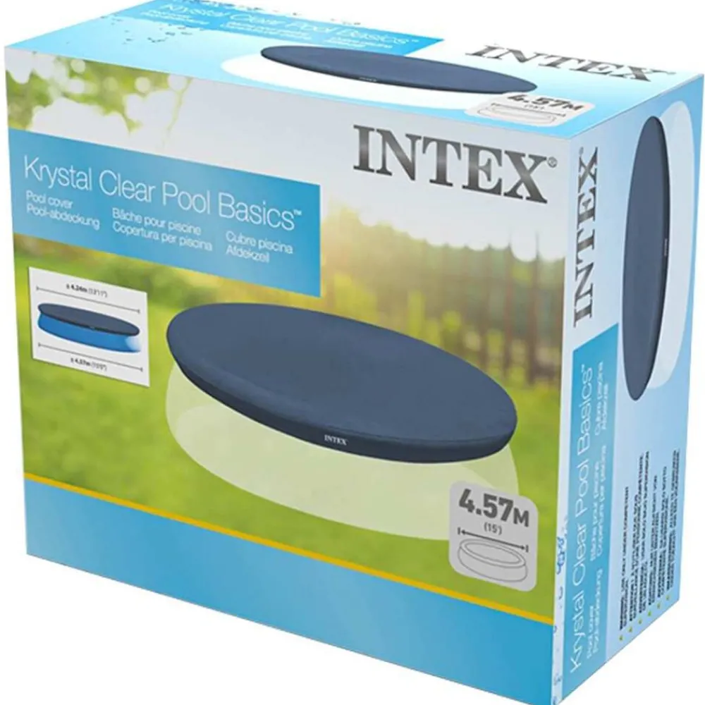 vidaXL Intex Couverture de piscine ronde 457 cm