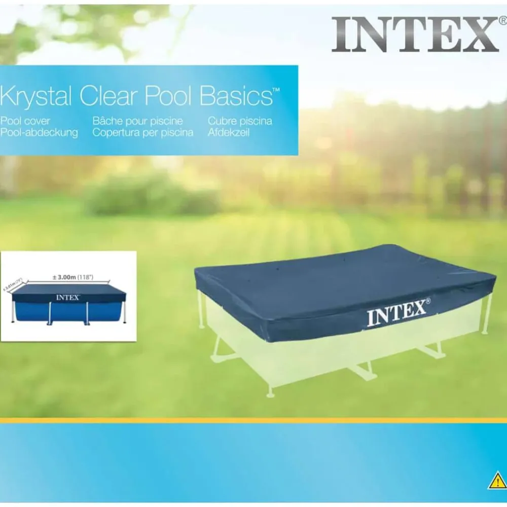 Piscine & Spa-vidaXL Intex Couverture de piscine rectangulaire 300x200 cm 28038