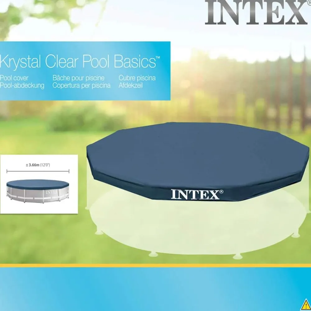 Piscine & Spa-vidaXL Intex Couverture de piscine ronde 366 cm 28031