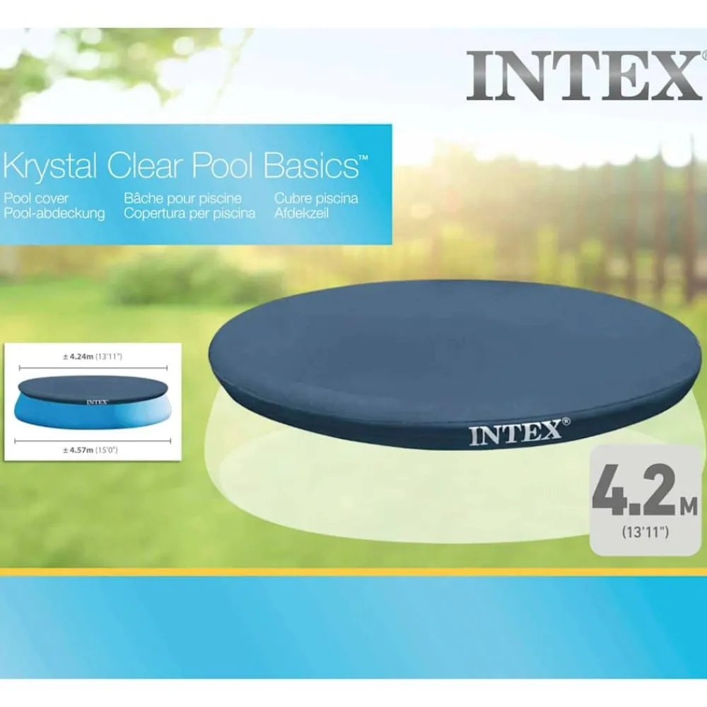 vidaXL Intex Couverture de piscine ronde 457 cm