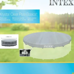 Piscine & Spa-vidaXL Intex Couverture de piscine ronde Deluxe 488 cm 28040