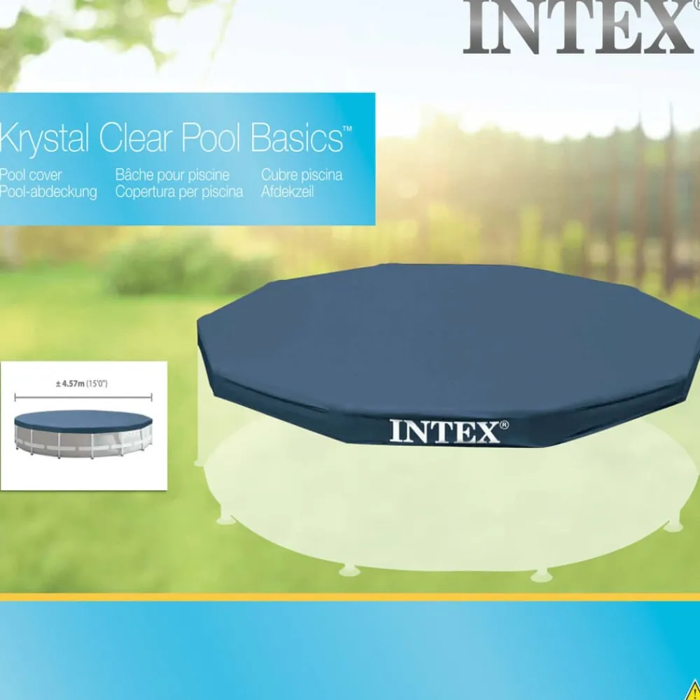vidaXL Intex Couverture de piscine ronde 457 cm 28032